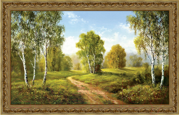 Изображение товара Картина Декарт Тропа в березовом лесу 8Л3315 (в раме)