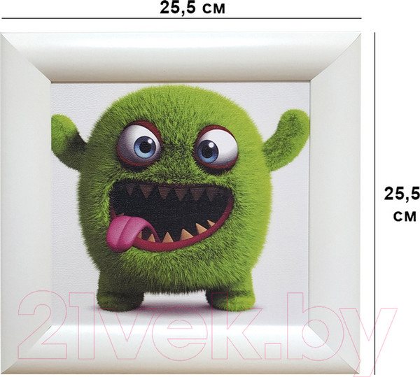 Изображение товара Картина Декарт Монстрик зеленый 8Л0960 (в раме)