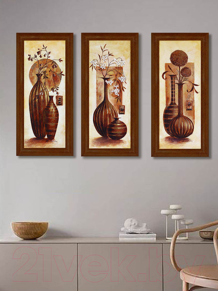 Изображение товара Картина Декарт Коричневая ваза-1 8Л3342 (в раме)