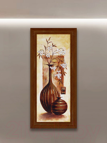 Изображение товара Картина Декарт Коричневая ваза-2 8Л3343 (в раме)