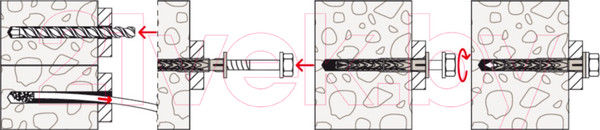 Изображение товара Дюбель рамный FISCHER SXRL 10x80 SS / 522719K (50шт)