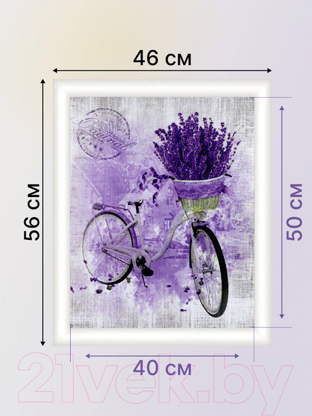 Изображение товара Картина Декарт Лаванда в корзине  8Л2739 (в раме)