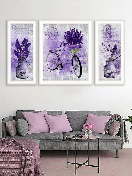 Изображение товара Картина Декарт Лаванда в корзине  8Л2739 (в раме)