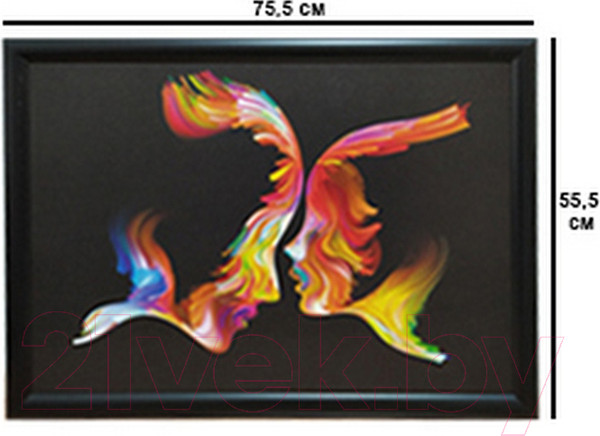 Изображение товара Картина Декарт Абстракция цветнвые лица-1 8Л2936 (в раме)