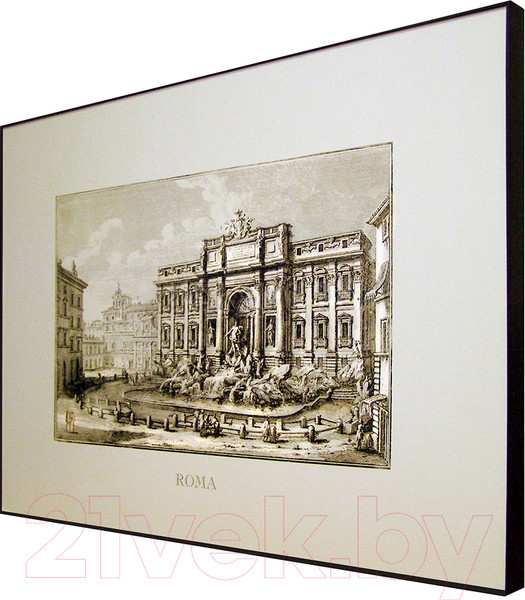 Изображение товара Картина Декарт Абстракция голубой мрамор с золотом-1 8Л3103 (в раме)