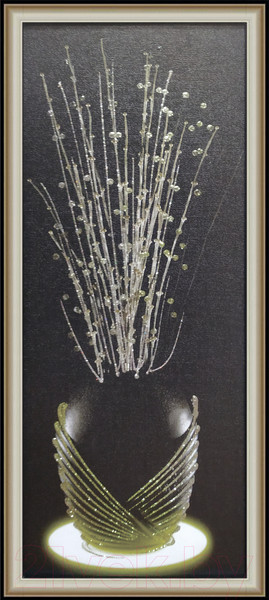 Изображение товара Картина Декарт Белые цветы в черной вазе-3 8Л2212 (в раме)