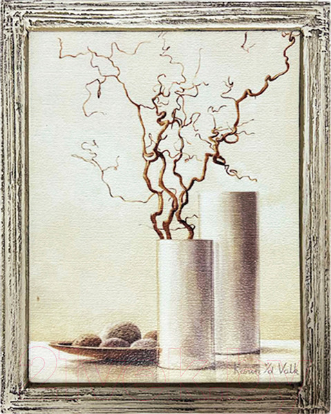 Изображение товара Картина Декарт Сухие ветки в белых вазах-2 8Л3357 (в раме)