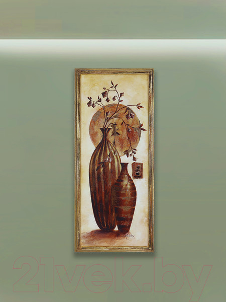 Изображение товара Картина Декарт Коричневая ваза в полоску-2 8Л3454 (в раме)