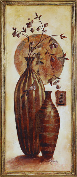 Изображение товара Картина Декарт Коричневая ваза в полоску-2 8Л3454 (в раме)