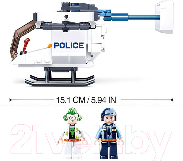 Изображение товара Конструктор Sluban Полиция Вертолет / 6958187