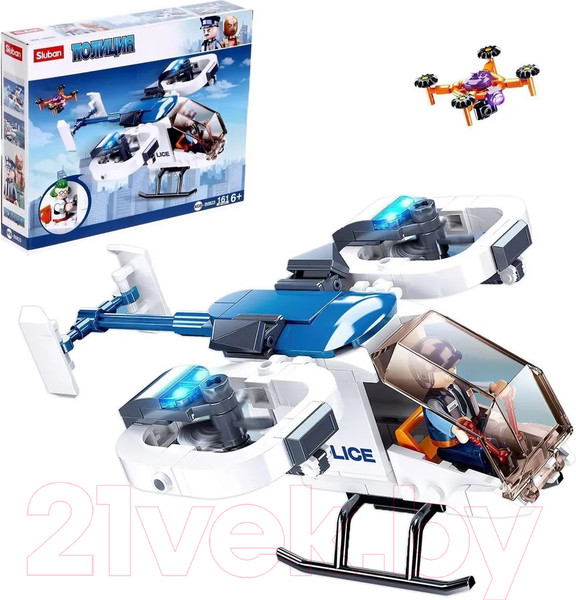 Изображение товара Конструктор Sluban Полиция Вертолет / 6958187