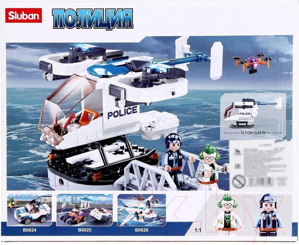 Изображение товара Конструктор Sluban Полиция Вертолет / 6958187