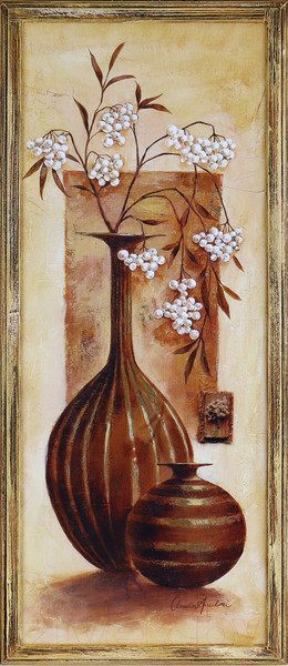 Изображение товара Картина Декарт Коричневая ваза в полоску-3 8Л3455 (в раме)