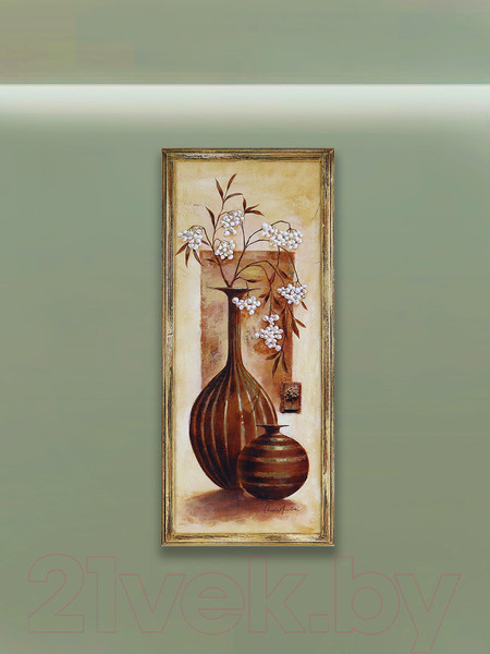 Изображение товара Картина Декарт Коричневая ваза в полоску-3 8Л3455 (в раме)