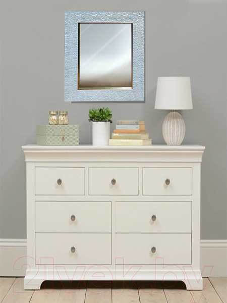 Изображение товара Зеркало Декарт Настенное в раме 8Л3215 (белый перламутр)