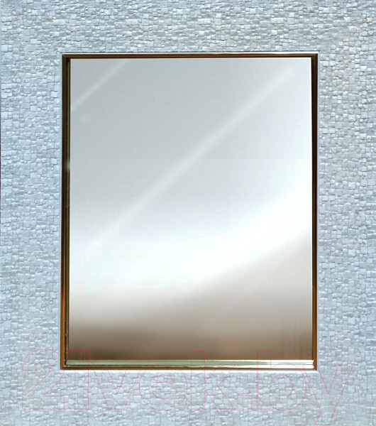 Изображение товара Зеркало Декарт Настенное в раме 8Л3215 (белый перламутр)