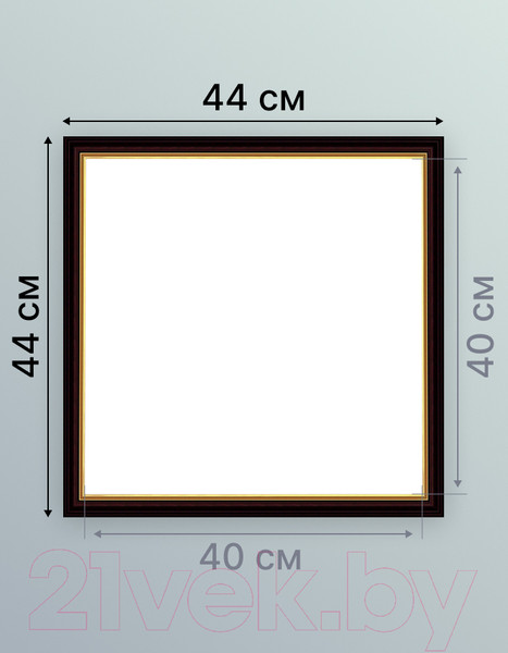 Изображение товара Рамка Декарт 40x40 8Л3085 (черный с золотом)