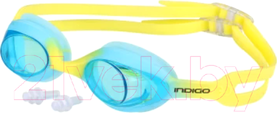 Изображение товара Очки для плавания Indigo Sport Cobra / IN339 (голубой/желтый)