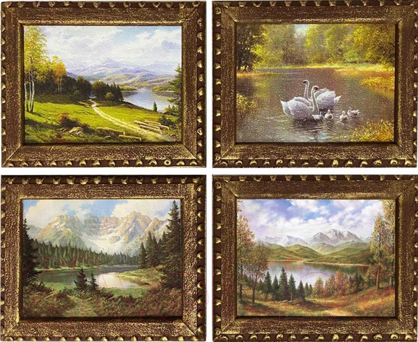 Изображение товара Картины Декарт Пейзаж, природа, озеро 8Л3329 (4шт)