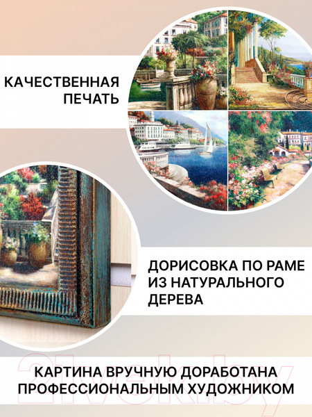 Изображение товара Картины Декарт Ривьера морской пейзаж 8Л3330 (4шт)