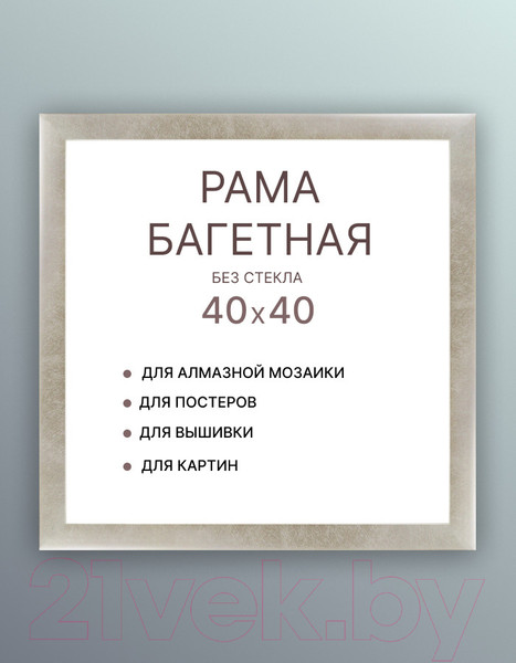 Изображение товара Рамка Декарт 40x40 8Л3087 (серебристый)