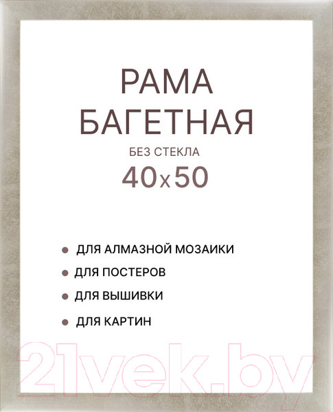 Изображение товара Рамка Декарт 40x50 8Л3082 (серебристый)