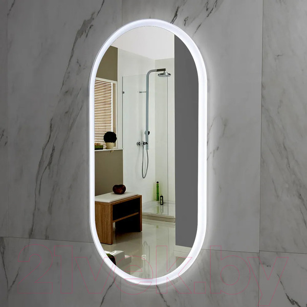 Изображение товара Зеркало Пекам Iva 45x90 / Iva-45x90s (с подсветкой, с сенсором на прикосновение)