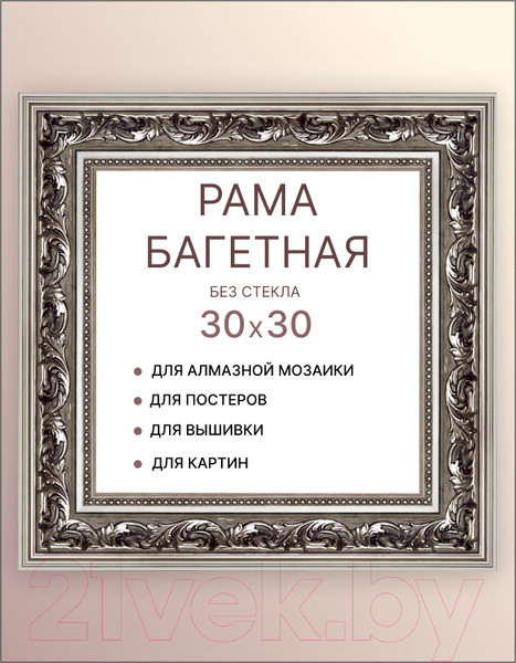 Изображение товара Рамка Декарт 30x30 8Л3495 (серебристый)