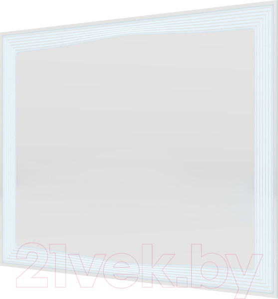 Изображение товара Зеркало Пекам Lines 120x80 / lines-120x80spcl (подсветка, двойной сенсор на прикосновение, подогрев, часы)
