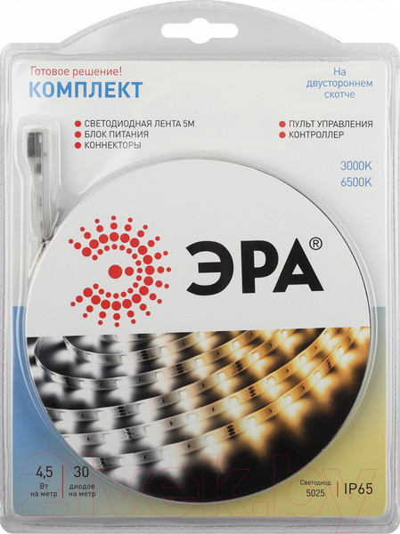 Изображение товара Светодиодная лента ЭРА 5025kit 4.5-30-12-3000K/6500K-IP65 / Б0053981