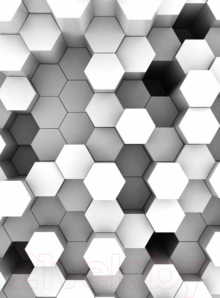 Изображение товара Фотообои листовые Vimala 3D Шестиугольники 5 (270x200)