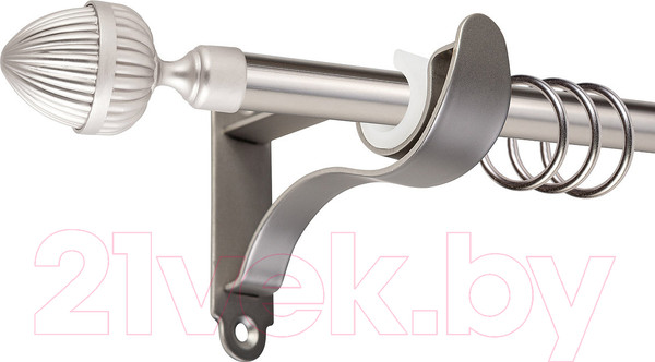 Изображение товара Карниз для штор АС ФОРОС Prime D16Г + наконечники Милано (2м, сатин)