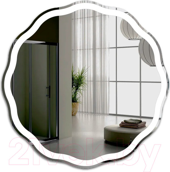 Изображение товара Зеркало Пекам Roma 70x70 / roma-70x70B (с подсветкой, с бесконтактным сенсором)