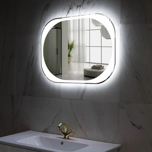 Изображение товара Зеркало Пекам Anna 80x60 / anna-80x60B (с подсветкой, с бесконтактным сенсором)