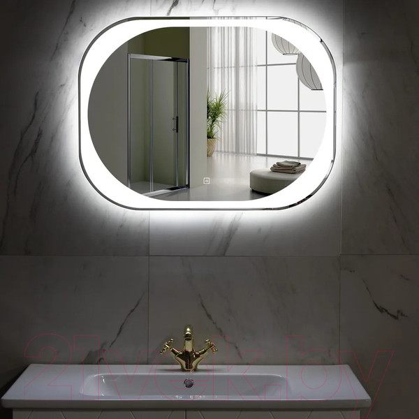 Изображение товара Зеркало Пекам Anna 80x60 / anna-80x60B (с подсветкой, с бесконтактным сенсором)