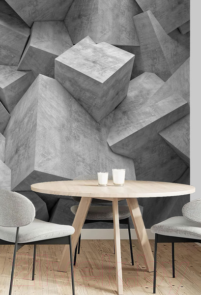 Изображение товара Фотообои листовые Vimala Серые кубы в пространстве (270x200)