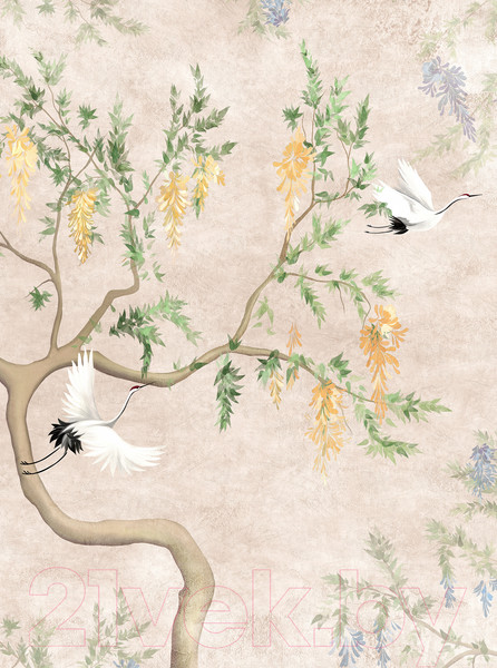 Изображение товара Фотообои листовые Vimala Дерево и птицы (270x200)