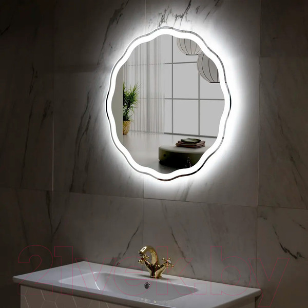 Изображение товара Зеркало Пекам Roma 70x70 / roma-70x70s (с подсветкой, с сенсором на прикосновение)