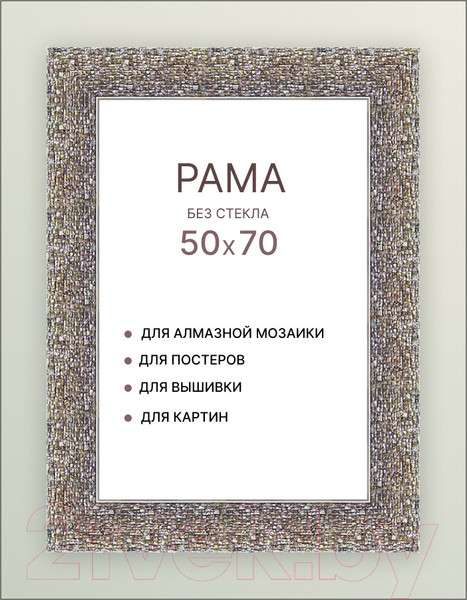 Изображение товара Рамка Декарт 50x70 8Л3599 (серебристый с перламутром)