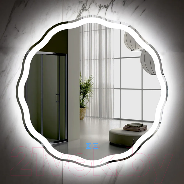 Изображение товара Зеркало Пекам Roma 70x70 / roma-70x70sp (с подсветкой, с сенсором на прикосновение, подогревом)