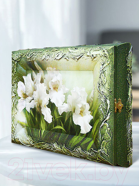 Изображение товара Ключница настенная Декарт Белые ирисы 8Л0819