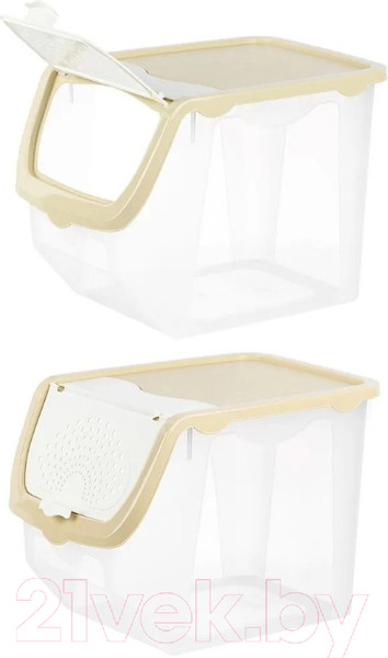 Изображение товара Набор контейнеров El Casa 506 / 640342_2 (2шт, прозрачный/бежевый)