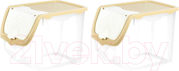 Изображение товара Набор контейнеров El Casa 506 / 640342_2 (2шт, прозрачный/бежевый)