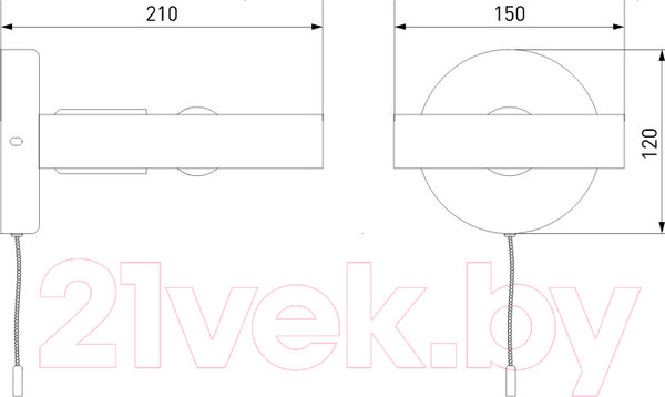 Изображение товара Бра Евросвет Klark 70056/1 (черный)
