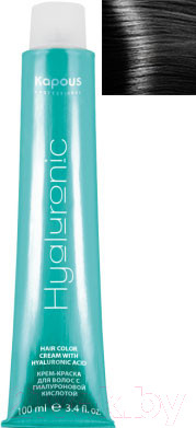 Изображение товара Крем-краска для волос Kapous Hyaluronic Acid с гиалуроновой кислотой 1.0 (черный)