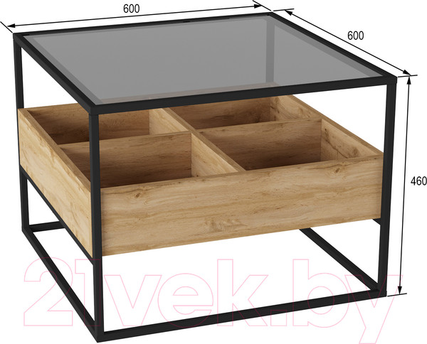 Изображение товара Журнальный столик Калифорния мебель Кассо (дуб вотан)