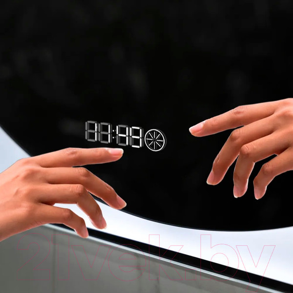 Изображение товара Зеркало Пекам Anna 60x80 / anna-60x80scl (с подсветкой, с сенсором на прикосновение, часами)