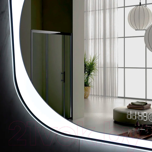 Изображение товара Зеркало Пекам Anna 80x60 / anna-80x60scl (с подсветкой, с сенсором на прикосновение, часами)