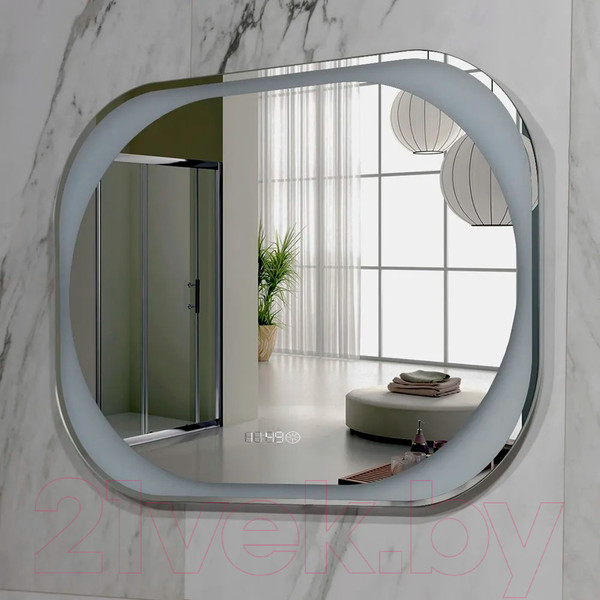 Изображение товара Зеркало Пекам Anna 80x60 / anna-80x60scl (с подсветкой, с сенсором на прикосновение, часами)