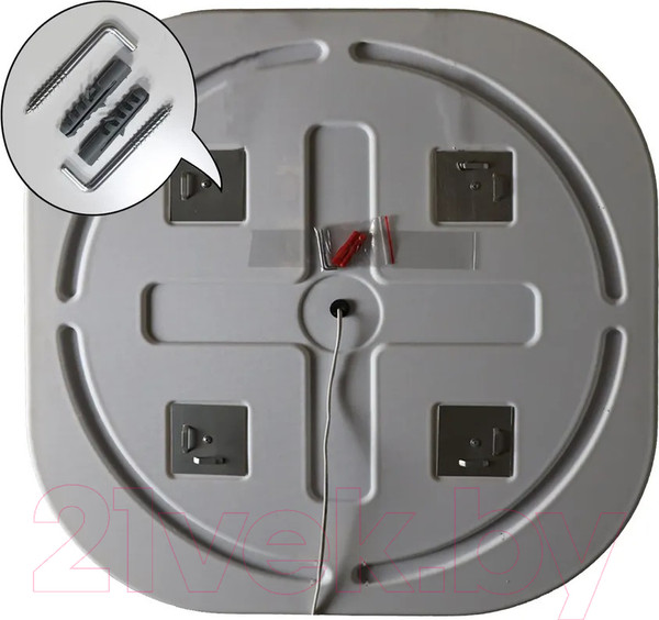 Изображение товара Зеркало Пекам Anna 80x80 / anna-80x80scl (с подсветкой, с сенсором на прикосновение, часами)